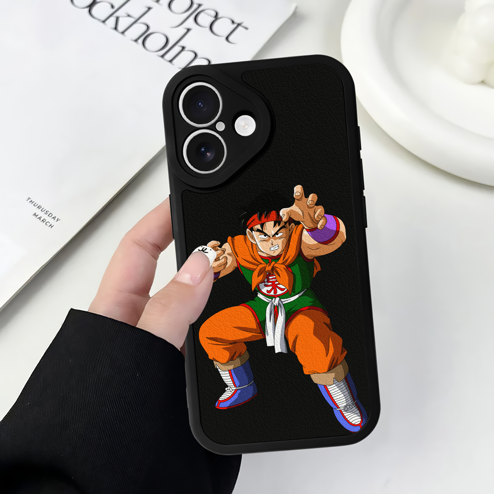 （画像用） ドラゴンボール DRAGON BALL 【iPhone 16シリーズ対応】シリコンスマホケース（レザー調） 材質：シリコン